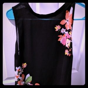 Sleeveless Professional Floral Work Blouse